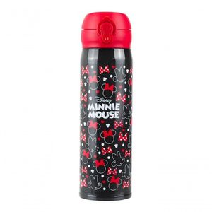 Garrafa Térmica Preta Minnie Mouse 400ml Disney