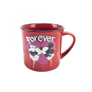 Caneca De Porcelana Vermelha Mickey E Minnie ?true Love?