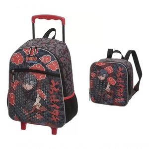 Kit Mochila Rodinha Lancheira Itachi Akatsuki Naruto Pacific