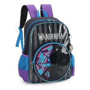 Mochila Costas Infantil Menina Feminina Escolar Wandinha Addams Luxcel Preto
