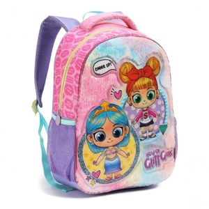 Mochila Costas Feminina Escolar Menina Infantil Hey Girls Lol Linda Pelucia
