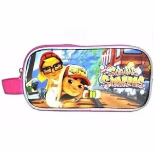 Estojo Duplo Infantil Escolar Subway Surfers Rosa