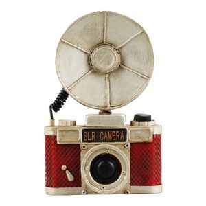 Miniatura Câmera Fotográfica Vermelha Estilo Retrô Vintage