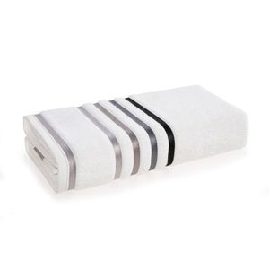 Toalha De Banho Lumina 70cm X 140cm Branco/cinza