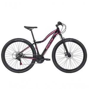 Bicicleta Schon Aro 29 Alumínio Freio A Disco 21 Marchas - Preto+Rosa