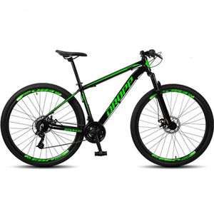 Bicicleta Aro 29 Dropp Sw 24 Vel Câmbio Shimano Quadro Alumínio Mtb Preto+Verde