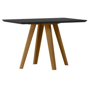 Mesa De Jantar 120x80 Cm Mariah Com Vidro Ype Preto - New Ceval