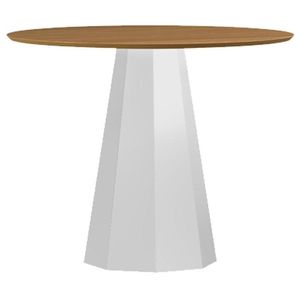 Mesa De Jantar 120x120 Cm Isis Sem Vidro Off White Ype - New Ceval