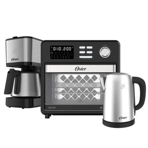 Kit Trio Oster Forno E Fryer 15L Cafeteira Chaleira 220V