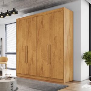 Guarda Roupa Casal 4 Portas 3 Gavetas Nantes Peroba Móveis Europa
