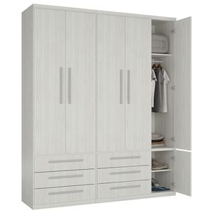 Guarda-roupa 5 Portas 6 Gavetas Modular 1310 Ilan Carvalho
