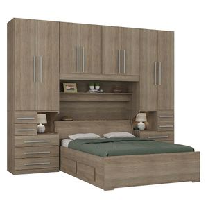 Dormitório Queen Size Sem Cama 1223s Castanho