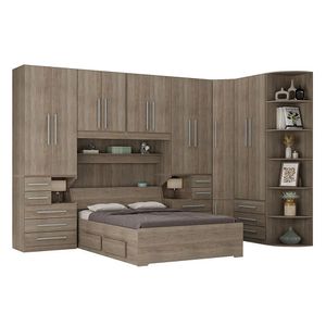 Dormitório De Casal Sem Cama 1344s Castanho