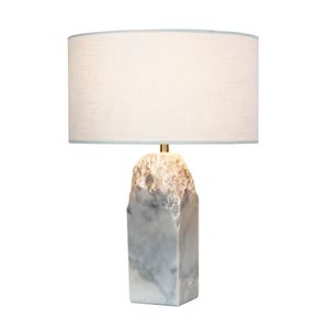 Abajur / Luminária De Mesa O'thentique Modelo Mármore Branco