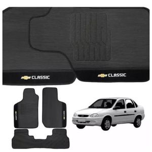 Kit Tapete Emborrachado Corsa Classic 2003 Até 2016 3 Peças