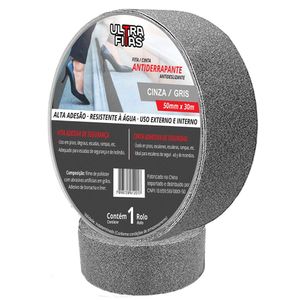 Fita Antiderrapante 50 Mm X 30 Metros - Cinza