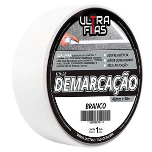 Fita De Demarcação Pvc 30 Metros Sinalização Cores Variedade Branca