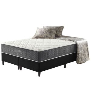 Cama Box Preto + Colchão Fort Wayne Molas Ensacadas 193cm
