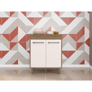 Balcão De Cozinha Ambiente Barcelona 70cm Carvalho Oak Off White - Poliman