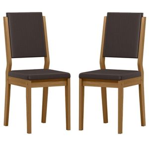 Cadeira Para Mesa De Jantar Carol Kit 2 Peças Ype Veludo Café - New Ceval