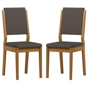 Cadeira Para Mesa De Jantar Carol Kit 2 Peças Ype Veludo Cinza Escuro - New Ceval