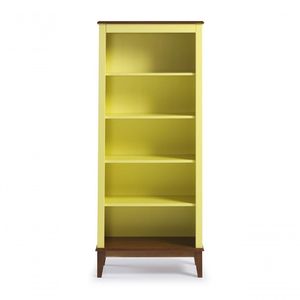 Estante De Madeira Maciça 4 Prateleiras - Amarelo Lemon