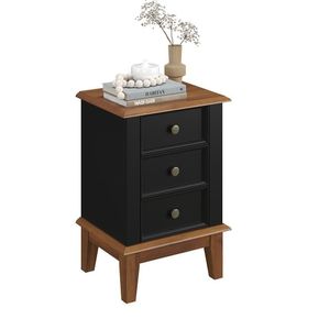 Mesa De Cabeceira Madeira Maciça - Preto