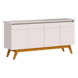 Aparador Para Sala Buffet Classic 1.6 Com Gaveta Off White - Imcal