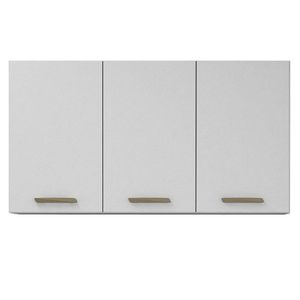 Armário Aéreo São Luís 3 Portas Branco - Valdemóveis