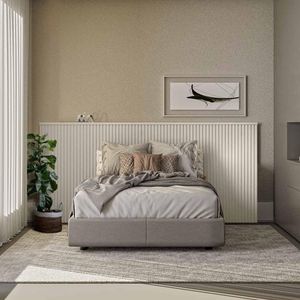 Cabeceira De Casal Ripada 241cm Off White Laranjeiras 2.4 Linea Brasil