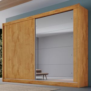 Guarda-roupa Casal Creta 2 Portas 4 Gavetas 100% Mdf Peroba- Europa