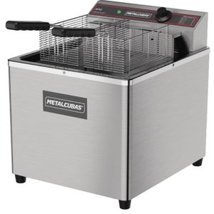 Fritadeira Zona Fria De água Elétrica Gfao18m Metalcubas Fritador 15 Litros Inox 220v