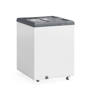 Freezer Plano Vidro Reto Deslizante Ghd130 Gelopar Expositor 130 Litros Cinza Gelopar 220v