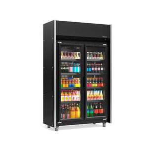 Expositor 2 Portas All Black Geas2plb Gelopar Auto Serviço All Black 4 Prateleiras 220v