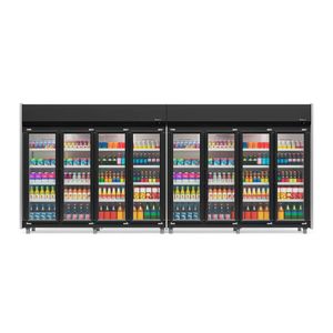 Expositor 8 Portas Geas8p Gelopar Auto Serviço Preto 4 Prateleiras 220v