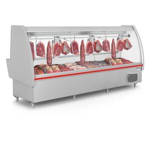 Balcão De Carnes Pop Gaps310 Gelopar Expositor De Carnes Cinza Pop 3mt 220v