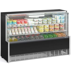 Vitrine Refrigerada Ar Forçado Aurora Gpfa175r Gelopar Aurora Refrigerada 1,73mt Preto 110v