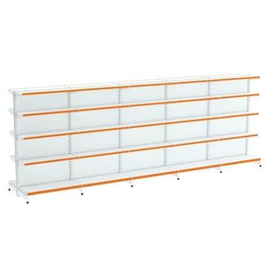 Kit 5 Módulos De Gôndolas Centro 2,02 Fit40 Amapá Expositor Branco