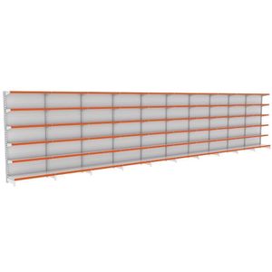 Kit 10 Módulos De Gôndolas Parede 1,70 Fit40 Amapá Expositor Branco