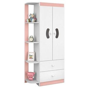 Guarda Roupa Ternura 2 Portas - Branco/rosê - Peternella Móveis Branco/rosê