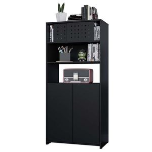 Armário Alto Organizador Gamer Pixel Preto - Pr Móveis Preto
