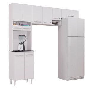 Cozinha Compacta Isadora 3 Peças Branco - Poquema Branco