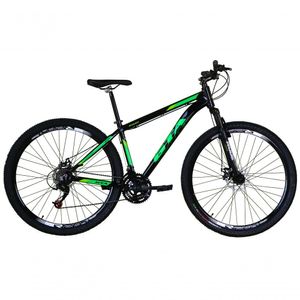 Bicicleta Aro 29 Gta Start Alumínio 27v K7 Freio Disco Mecânico - Preto-verde Tam.21
