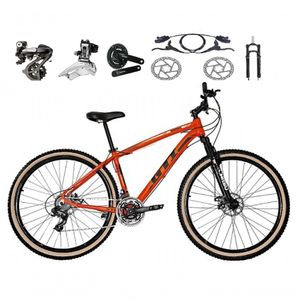 Bicicleta Aro 29 Gti Roma Shimano Altus 24v Freio Disco Hidráulico Garfo Trava - Laranja Tam.17