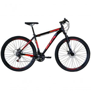 Bicicleta Aro 29 Gta Start Alumínio 27v K7 Freio Disco Mecânico - Preto-vermelho Tam,21