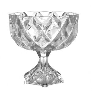 Centro De Mesa Fruteira Com Pé Em Cristal - Deli 24cm