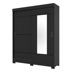 Guarda Roupa Solteiro B66 Preto Hp - Briz Móveis