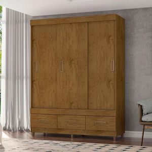 Guarda Roupa Casal Ambiente 20033 Freijó Baunilha Flex - Araplac