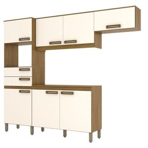 Kit Cozinha Compacta B107 7 Portas Nature Off White - Briz