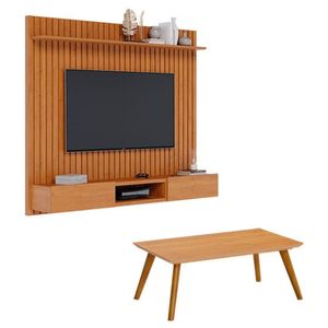 Painel Suspenso Loft 1.8 Com Mesa De Centro Classic Nature - Imcal